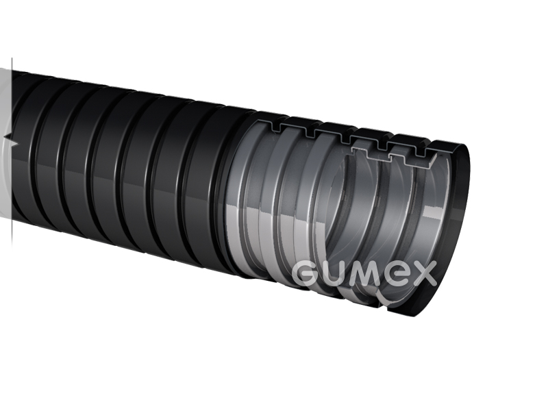 METAL HOSE PA 104, 7/10mm, IP68, Metall mit PA-Oberfläche, -40°C/+110°C, black, 
